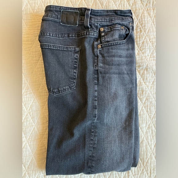 AG ADRIANO GOLDSCHMIED The Tomas High-Rise Baggy Straight Jean in Black Size 28 - Picture 1 of 7